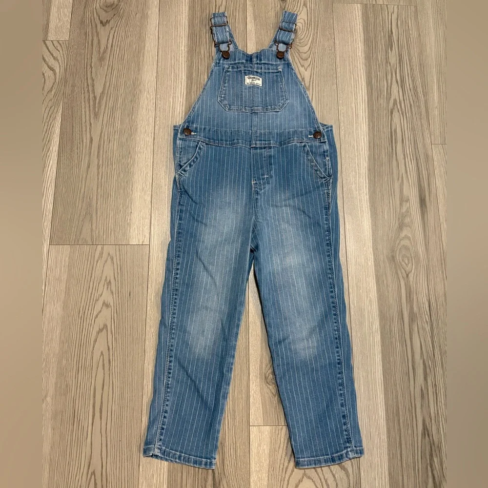 Osh Kosh Pastel Pinstripe Overalls Size 5T